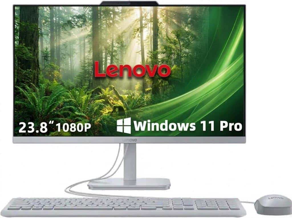 Lenovo 23.8" FHD All-in-One Desktop, 32GB DDR5 RAM, 1TB SSD, Intel 8-Core