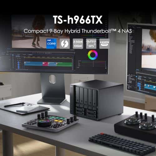 QNAP TS-h966TX-8G-US NAS de escritorio Thunderbolt 4 de 9 bahías con bahías
