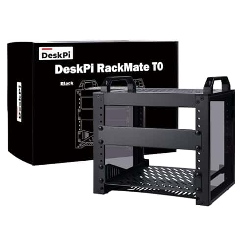 GeeekPi Bastidor de servidor 4U, mini rack de red de 10 pulgadas para equipos de red, servidores, audio y video, montaje en rack DeskPi RackMate T0, profundidad de 7.87 pulgadas