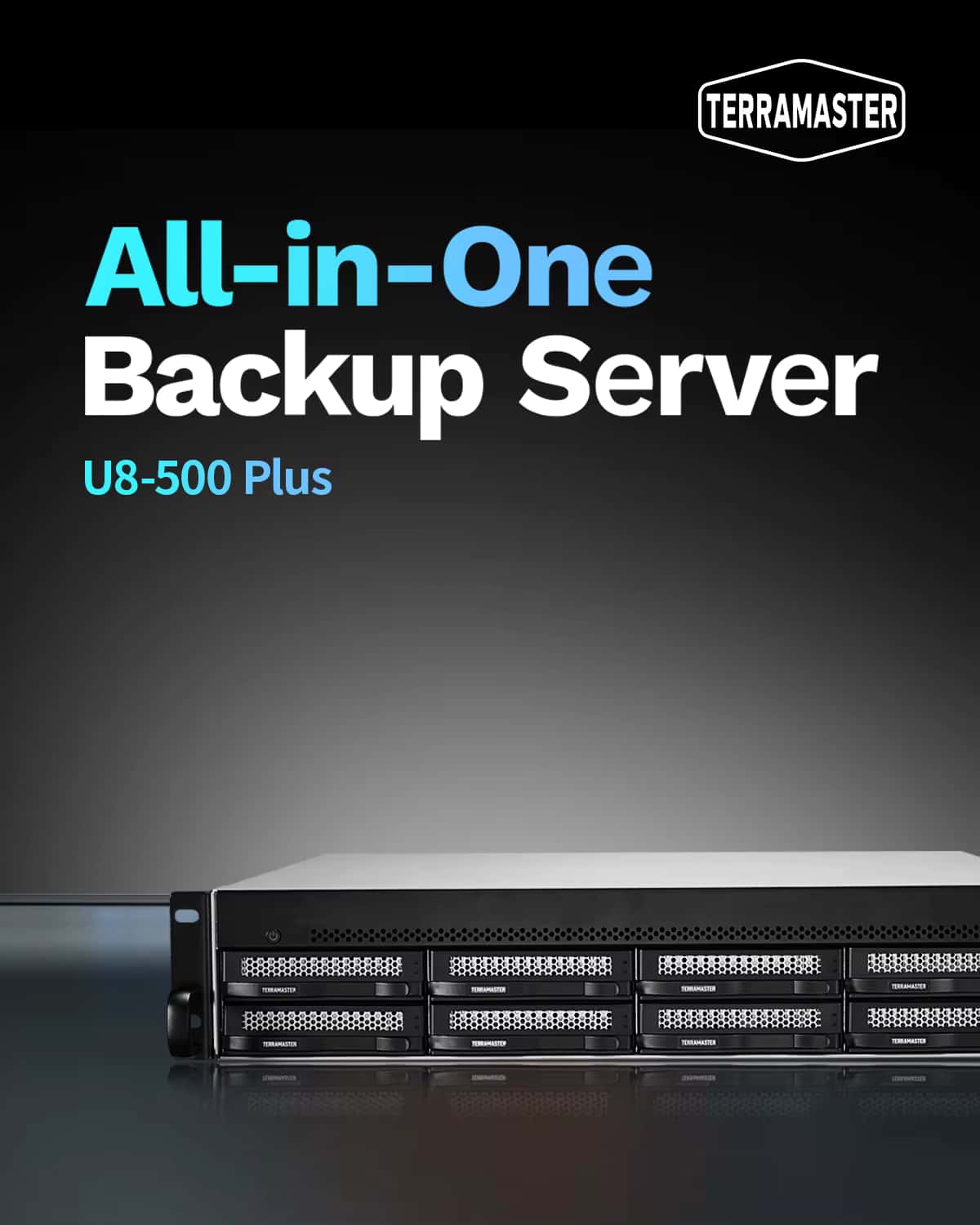TERRAMASTER U8-500 Plus Almacenamiento NAS - 8Bay Core i7 1255U CPU de 10 núcleos, 16 GB DDR5, almacenamiento adjunto en red (sin disco)