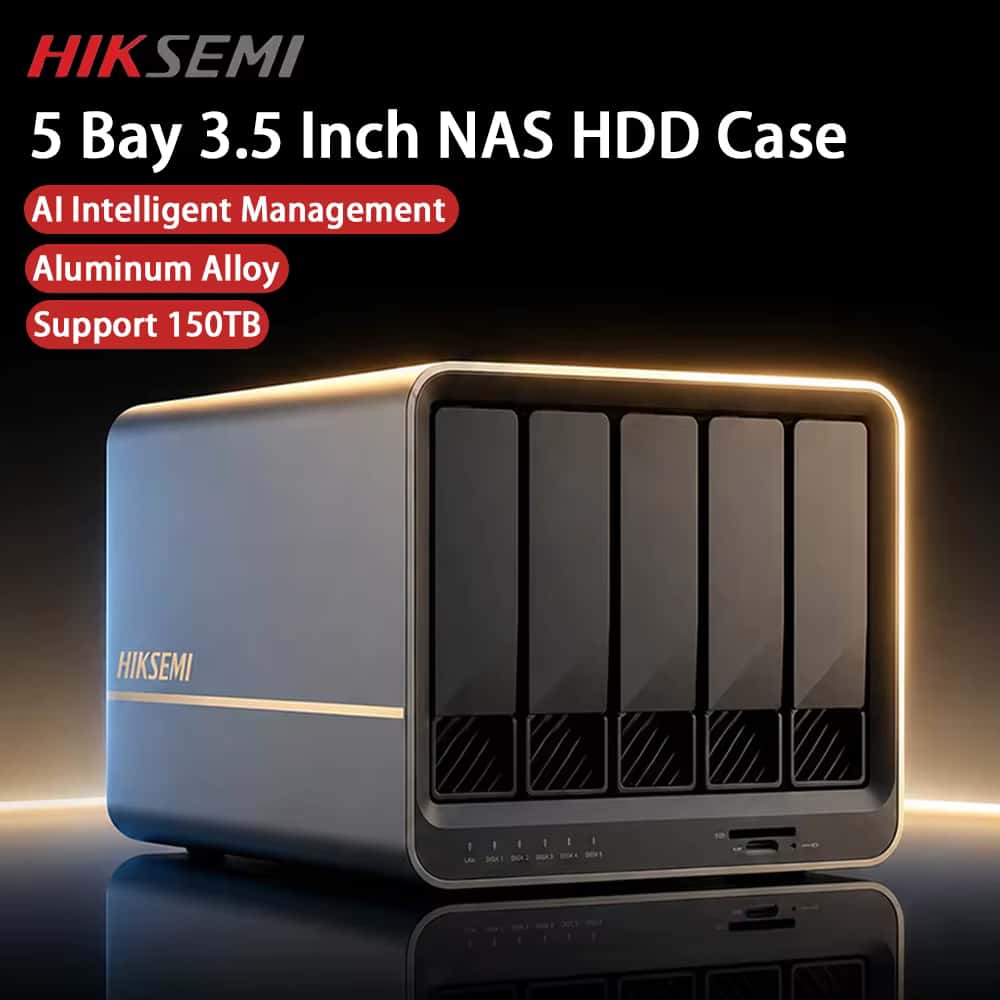 HIKSEMI 5 Bay NAS Storage for 3.5 Inch SATA Hard Drives, Network HDD Storage Box with 2.5GbE Port - AliExpress